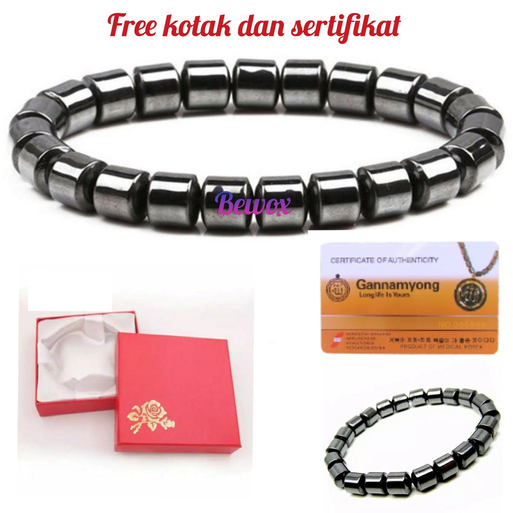 [Bayar di Tempat] GELANG BATU KESEHATAN BRACELET STONE MAGNETIC MAGNET ENERGY PRIA WANITA