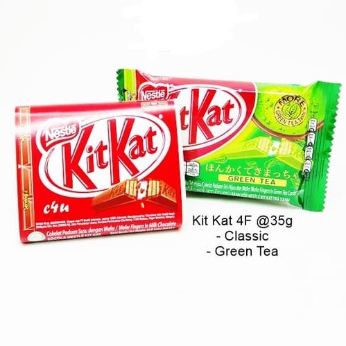 

KITKAT 4F (FINGER WAFER) - 35 gr - GREEN TEA - COKLAT WAFER COKELAT KIT KAT SATUAN