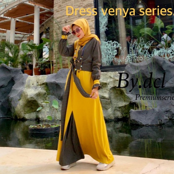 VENYA 2 by DCL PREMIUM (Gamis simple, gamis kasual, gamis cantik, dress muslimah, dress panjang)