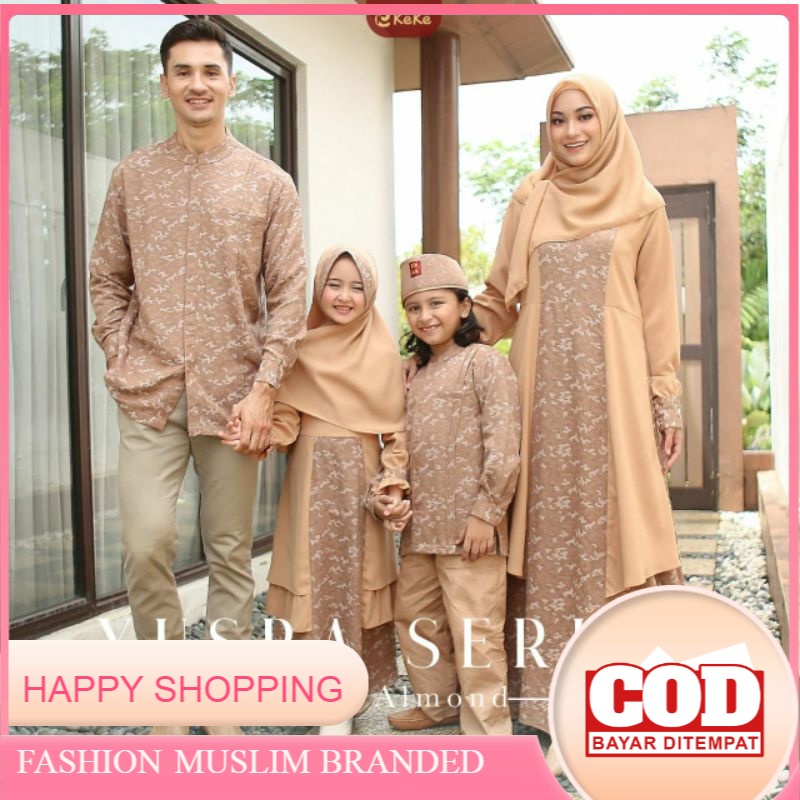 KEKE SARIMBIT KELUARGA  YUSRA SERIES ALMOND SAND | FAMILY SET TERBARU LEBARAN 2022 | FAMSET KEKINIAN