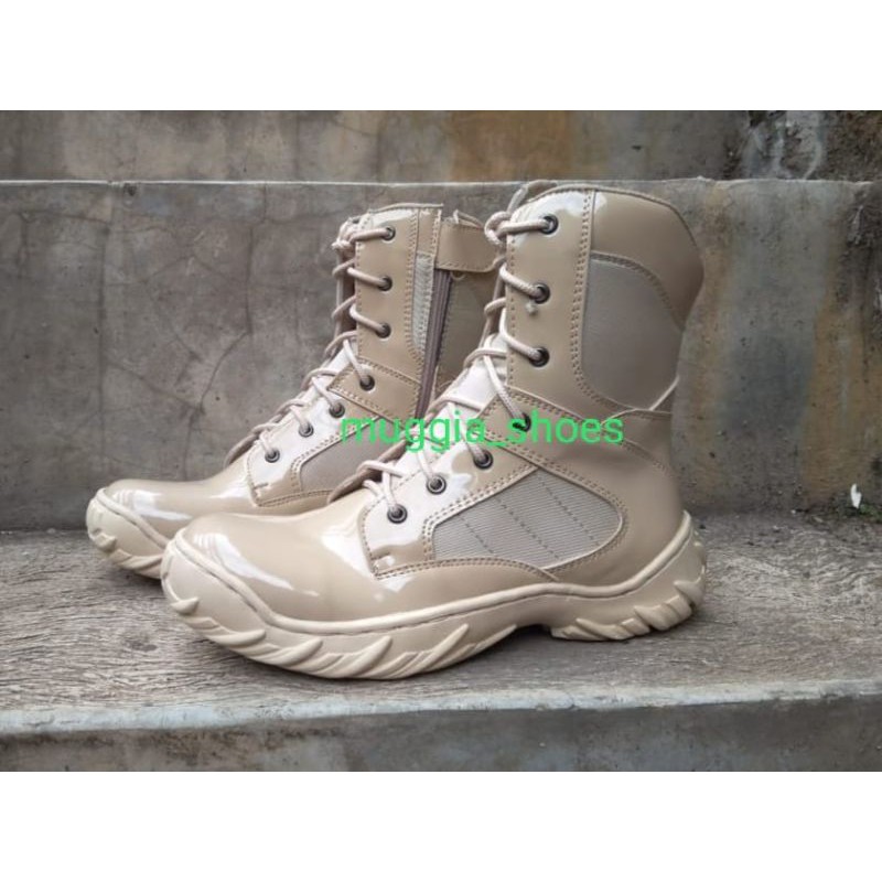sepatu pdl gurun tactical sepatu pdl satpol pp sepatu gurun kilap tampa semir