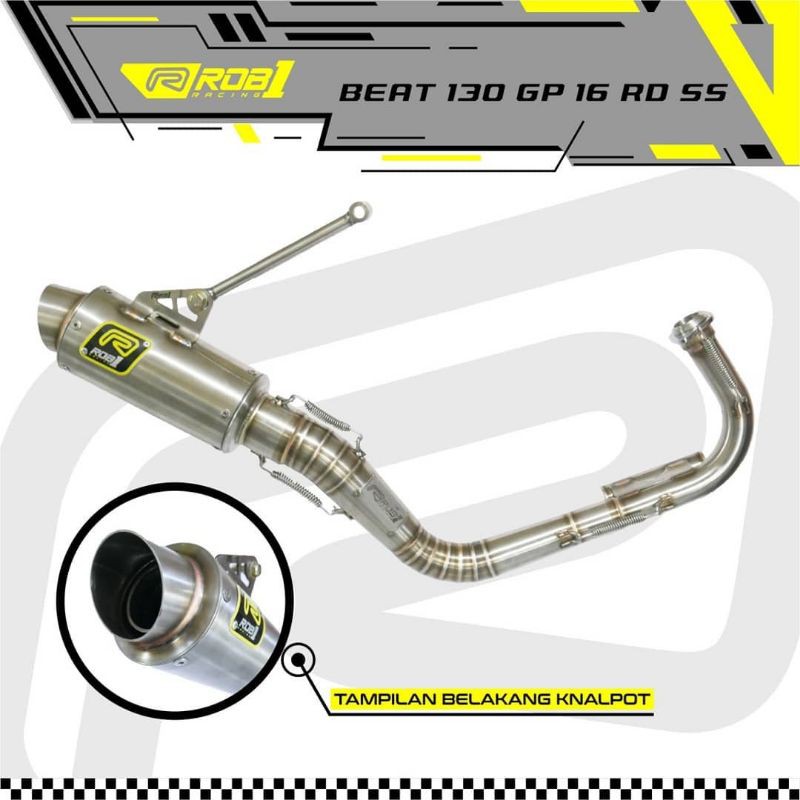 ROB1 Knalpot Beat 130 Gp 16/17 RD [Stainless]