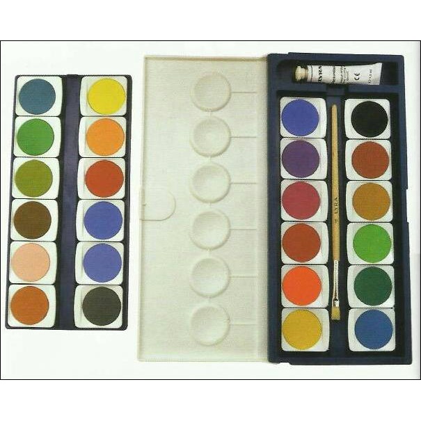 

CAT AIR PADAT / LYRA WATER COLOUR CAKE 24 WARNA