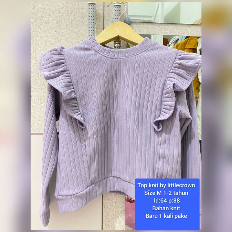 Preloved baby syameela.mumtaza /top knit/ LITTLECROWN/atasan anak