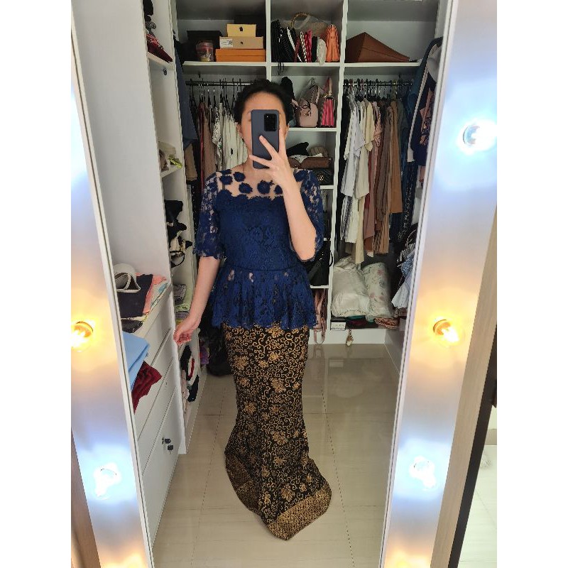 PRELOVED kebaya set biru