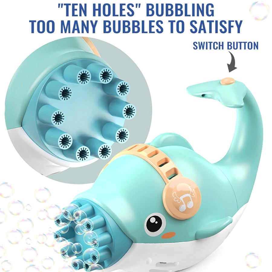 Mainan Gelembung Sabun Automatic Bubble Water Dolphin 10 Holes - RC102