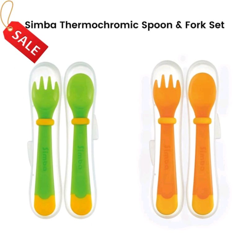 Simba Thermochromic Spoon &amp; Fork Set