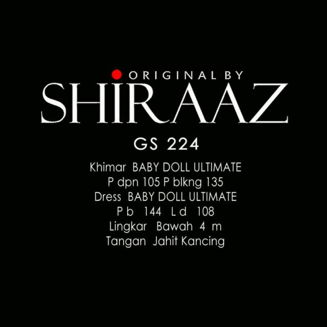 Gamis Syari Ori Gs 224 By Shiraaz