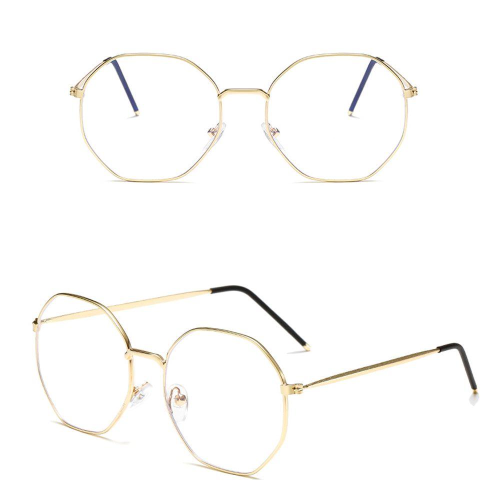 Kacamata Logam Populer Fashion Poligon Vintage Ultra Ringan Frame