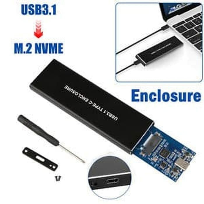 USB 3.1 To PCIE NVME SSD Enclosure