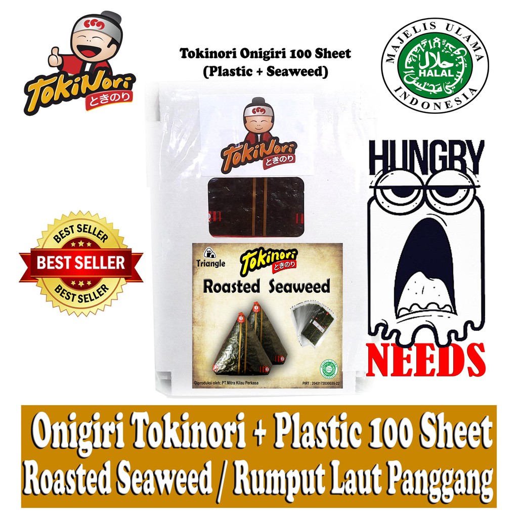 

Tokinori Triangle Onigiri Roasted Seaweed 1 lembar/sheet