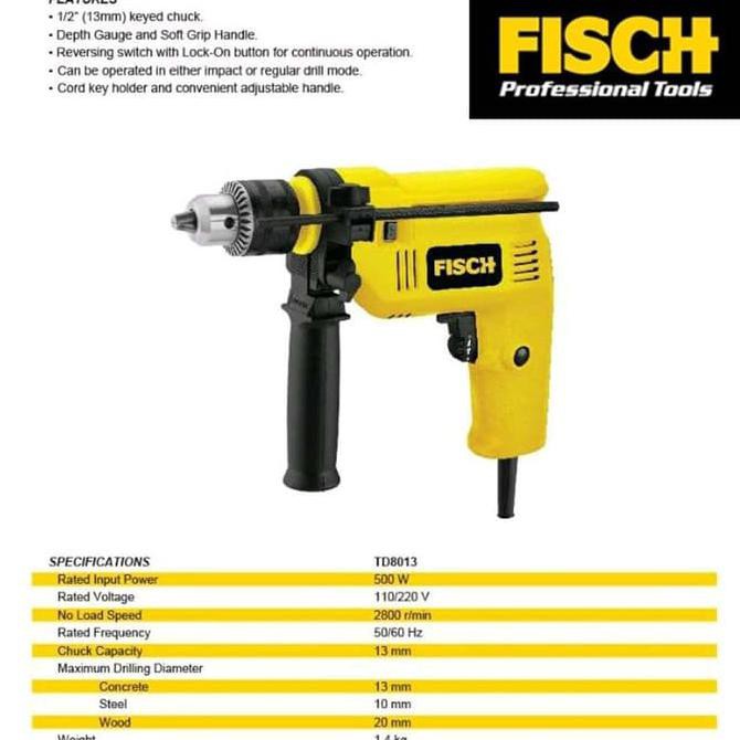-READY- FISCH IMPACT DRILL TD8013 - MESIN BOR BETON - BOR IMPACT 13MM