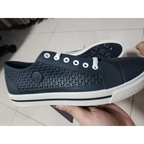 Sepatu ApStar AP Star By Ap Boots Karet PVC Casual Sneakers Biru Putih