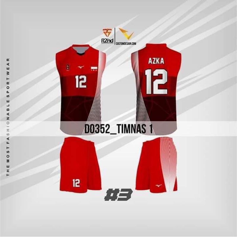 baju timnas indonesia/baju voli indonesia/jersey timnas