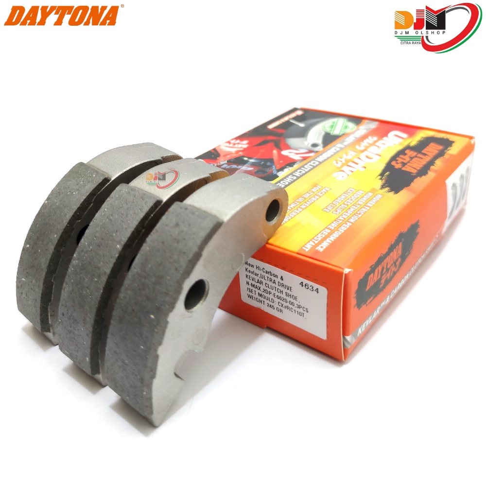 KAMPAS GANDA DAYTONA KEVLAR - CARBON CLUTCH SHOE MIOJ N-MAX AEROX VARIO BEAT DLL