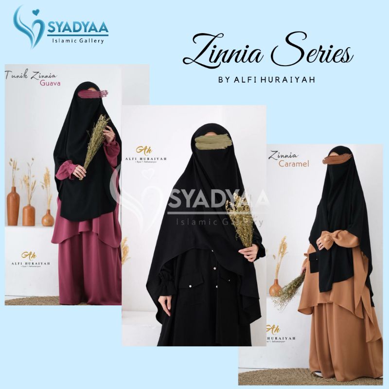Alfi Huraiyah Tunik Zinnia Original By AH / Tunik Rok Syar'i AlfiHuraiyah Sidoarjo Jatim
