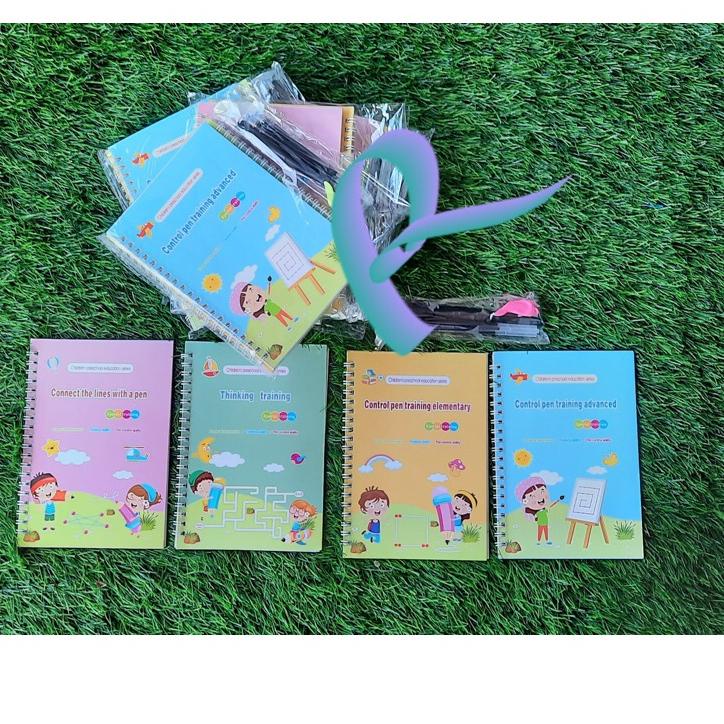 

Berkualitas MAGIC SANK Volume 1 dan 2 - Buku Anak Reuseable Belajar Menulis Obvious Trace Wonder Book 3D