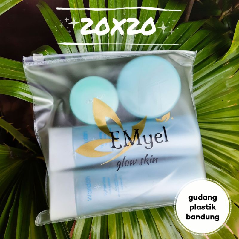 Ziplock Pouch Make Up Kosmetik Foundation Skincare Blush On Eyeshadow Eyeliner Lipstick PVC Premium