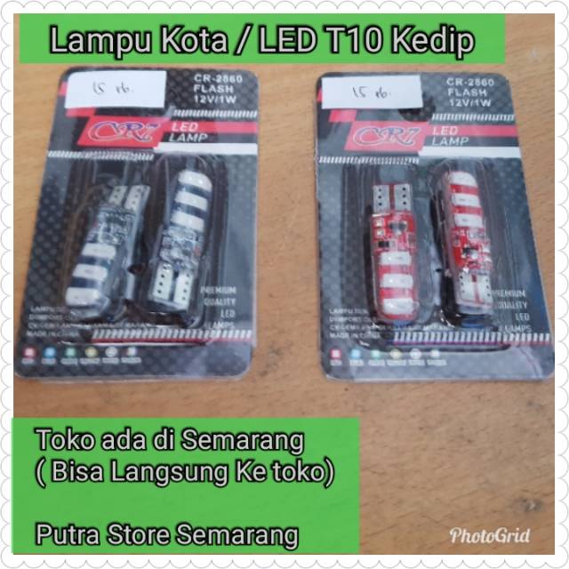 Lampu LED T10 Kedip Strobo Jelly Flash Strobo Lampu LED Motor Mobil