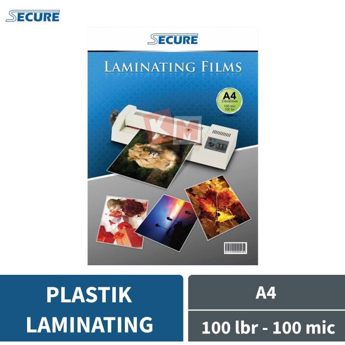 

Plastik Laminating Films Secure SLF-A4 Ukuran A4 100 Micron
