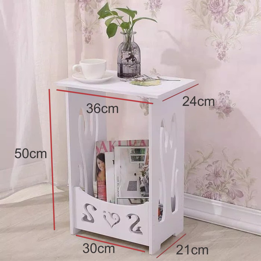 meja kecil minimais kamar meja kecil ruang tamu portable meja sudut pojok minimalis furniture meja mini serbaguna dekorasi ngopi vintage shabby tempat CD buku pajangan hiasan bingkai foto ruang tamu kamar tidur ranjang murah terbaru aesthetic organizer