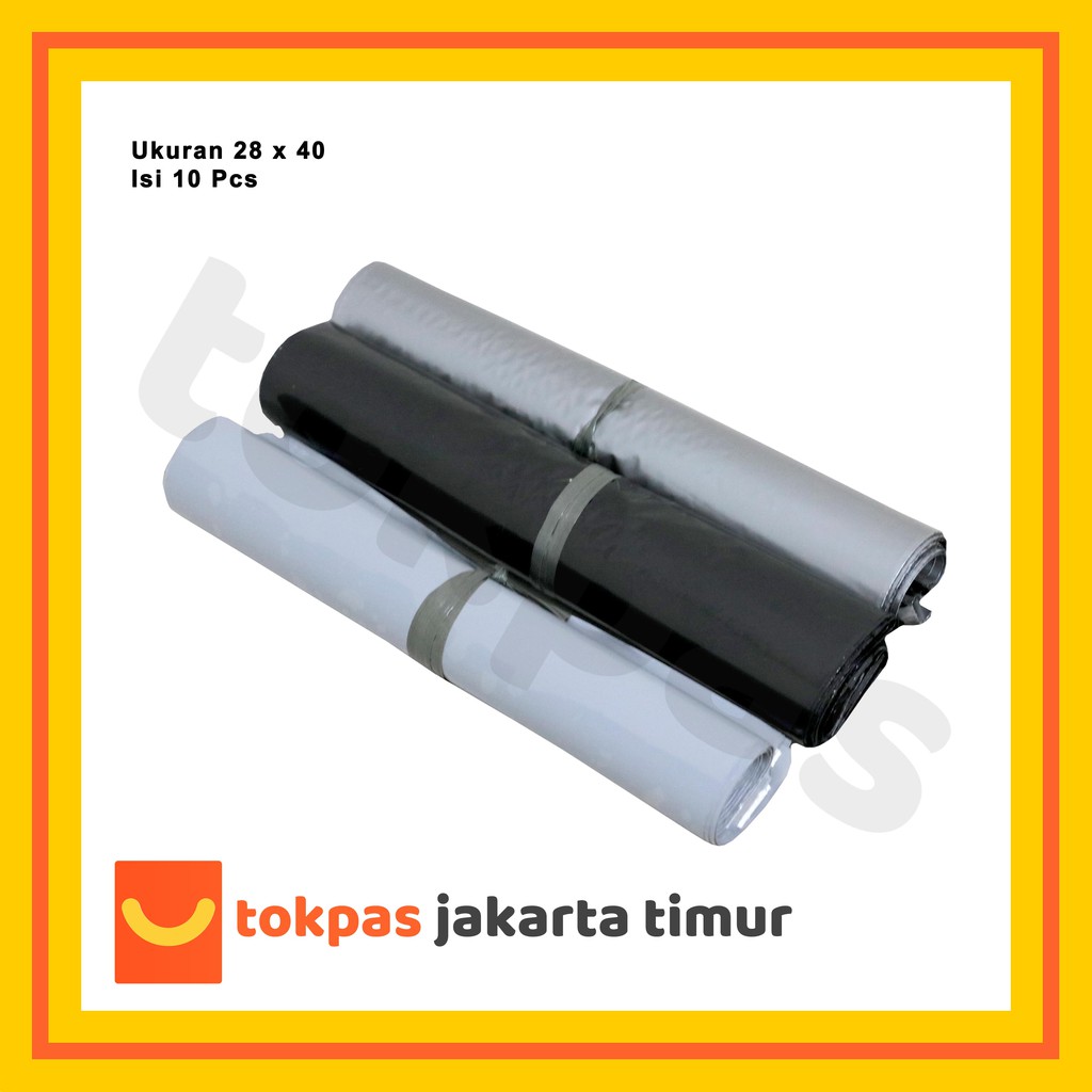 

[DISC 40%] Polymailer Hitam Ekonomis Plastik Polymailer 28 x 40 Isi 10 pcs Plastik Packing Warna