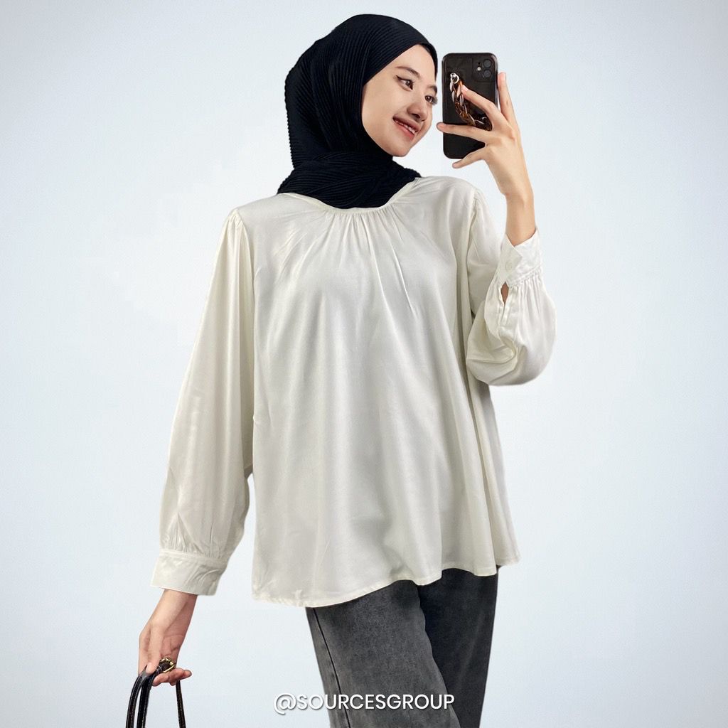 (AMD) BLOUSE EISHA OVERSIZE ATASAN WANITA RAYON