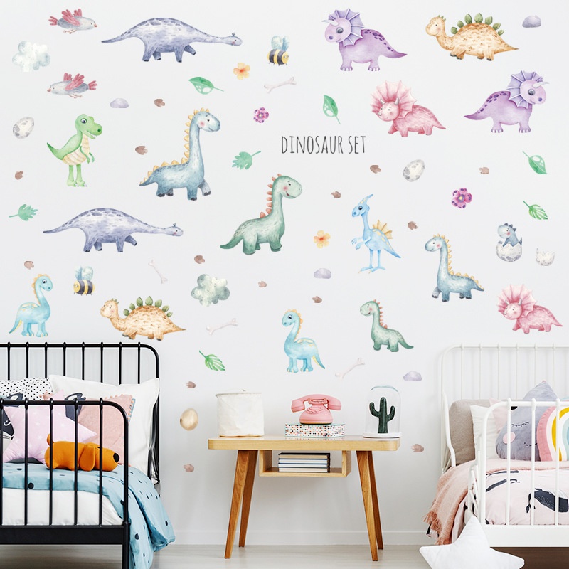 Stiker Dinding Desain Dinosaurus Untuk Kamar Tidur Anak