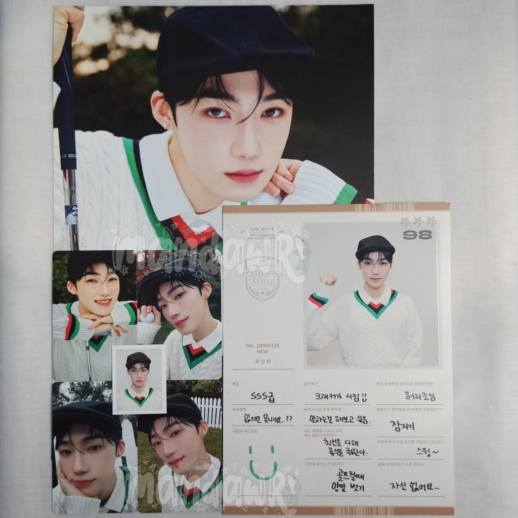 THE BOYZ Season Greeting 2022 Athlete Club - New Chanhee Set Segre SG2022