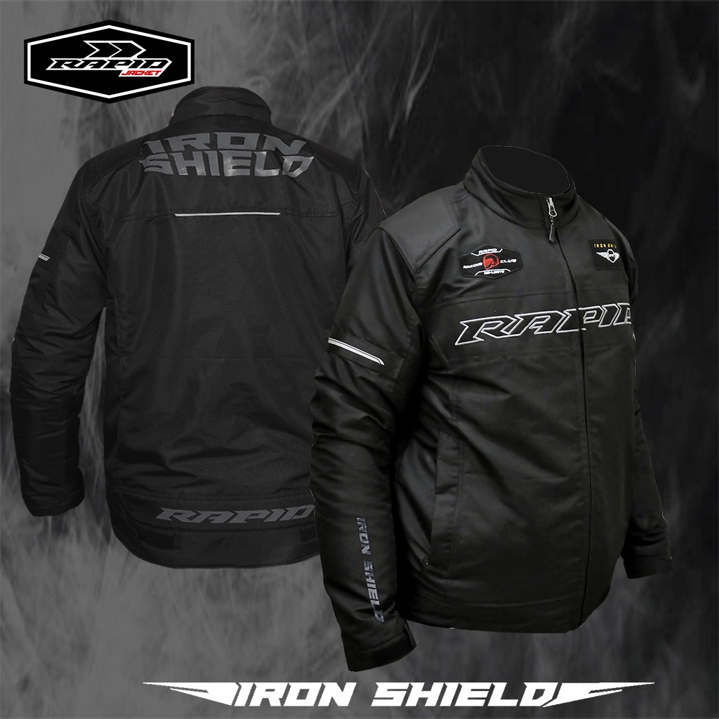 Jaket motor touring premium RAPID  IRONSHIELD jacket reflektif, berventilasi, anti air dan anti angin