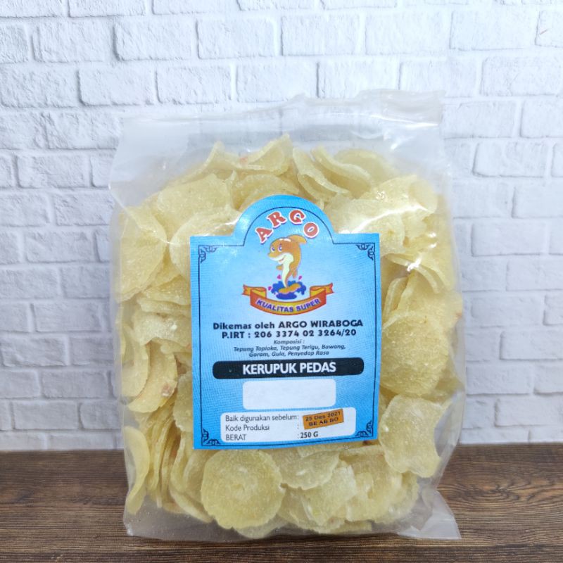 

Kerupuk Pedas Mentah Argo 250gr Keripik Kripik Krupuk Snack Cemilan