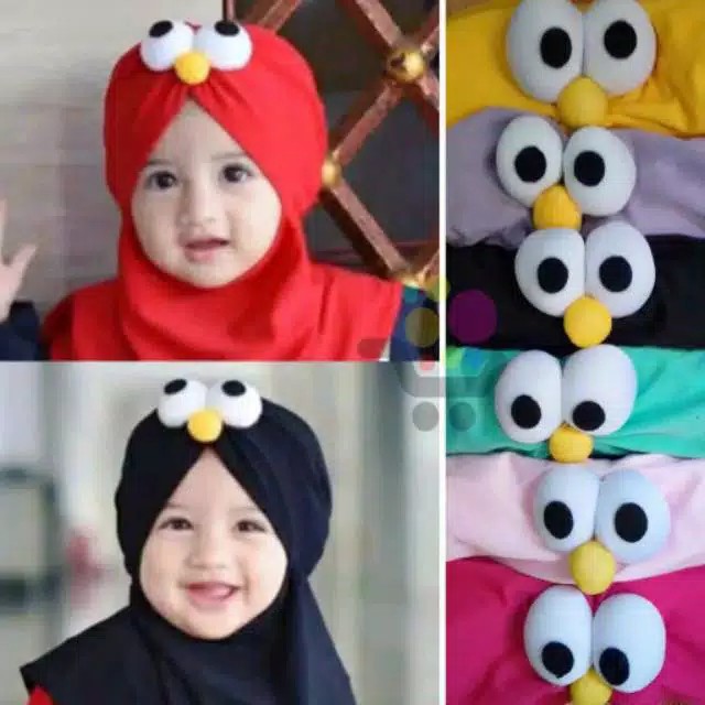 Kerudung Bayi 0 6 Bulan Up 2 Th Elmo Hijab Bayi Jilbab Anak Bayi Jilbab Bayi Perempuan 0 6 Bulan-3