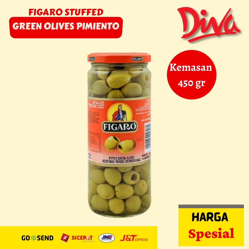 

[450gr] Figaro Stuffed Green Olives with Pimiento