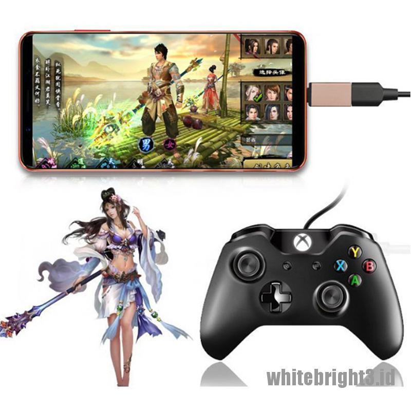 &lt; White3 &gt; Adapter Konverter Konektor Data USB-C Male Ke USB 3.0 A Female