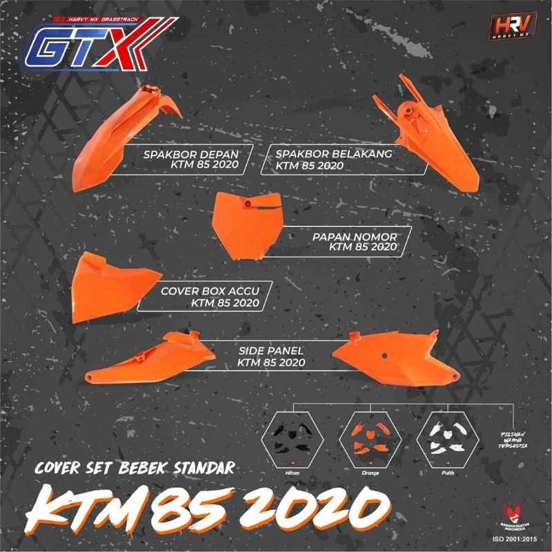 COVER SET KTM 85 NEW 2020 BODY SET KTM 85 NEW 2020 BEBEK STANDAR BEBEK MODIF GTX SPAKBOR DEPAN BELAK