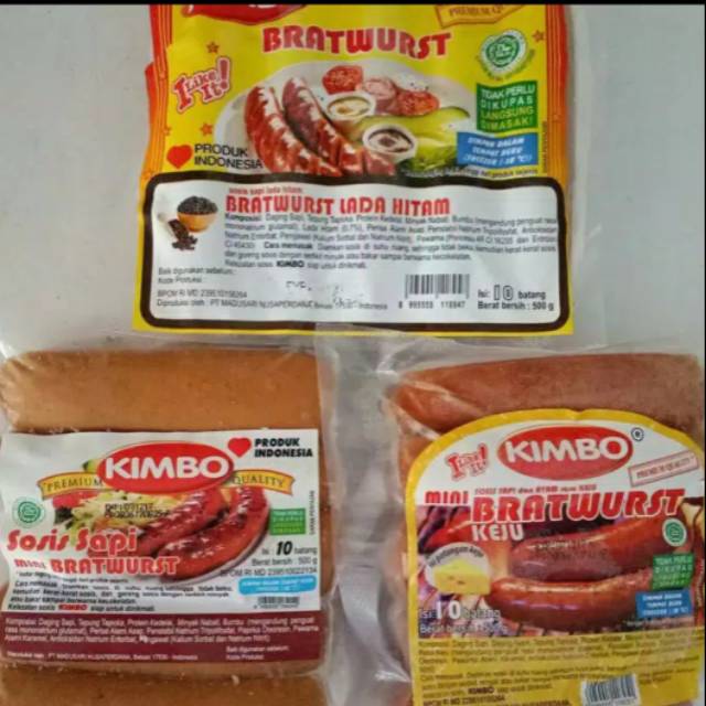 

Kimbo bratwurst mini 500gr