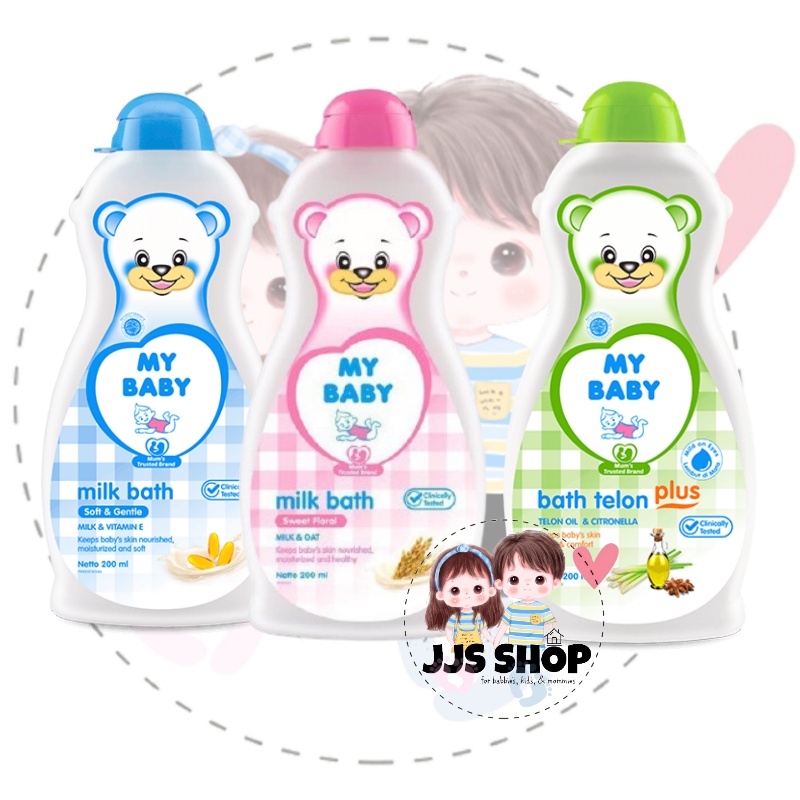 My Baby Milk Bath 100ml 200ml / My Baby Bath Telon Plus  200ml / Sabun Cair Bayi