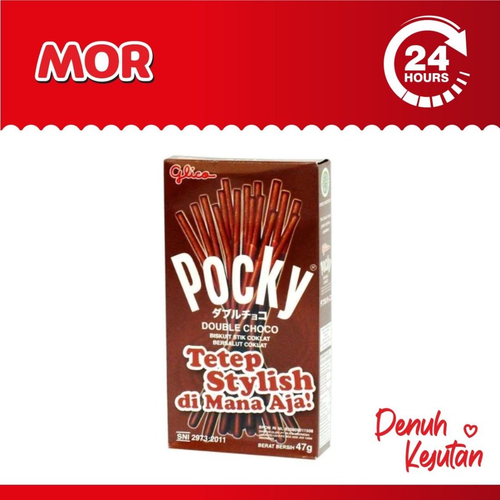 

POCKY Double Choco Stick Biskuit Cokelat Glico 47 gr