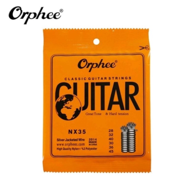 SENAR GITAR ORPHEE CLASSIC CLEAR NX35 ORIGINAL