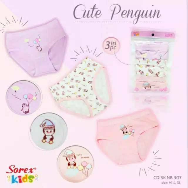 Cd anak cw perempuan sorex SK NB307 penguin lucu