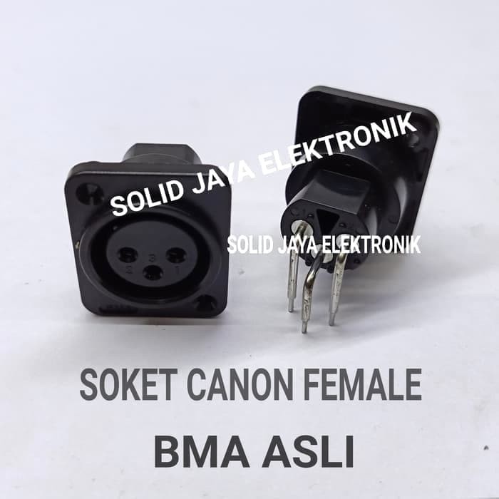 SOKET CANON BMA FEMALE SOCKET CANON XLR BMA 3 PIN SOKET CANON CEWE KONEKTOR BMA ASLI ORIGINAL