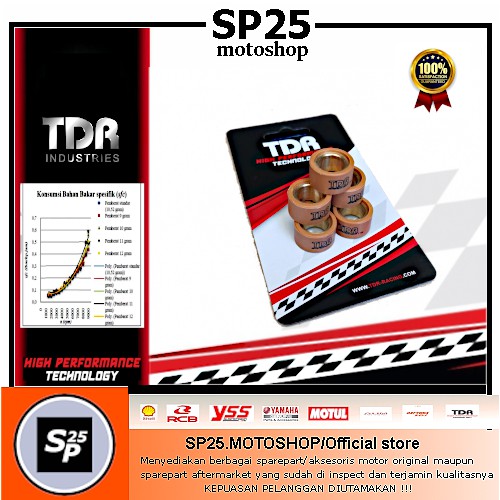 ROLLER BEAT FI 10 GRAM ROLLER TDR BEAT ROLLER TDR RACING VARIO 110 SCOOPY BEAT FI SPACY FI BEAT