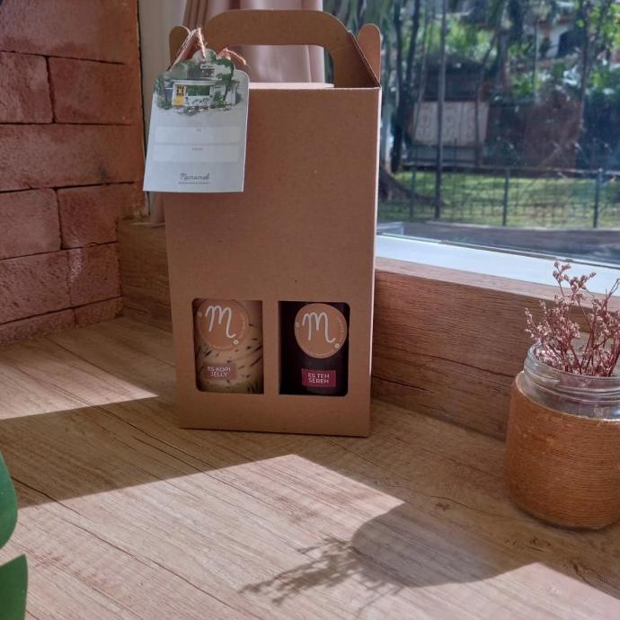 

Drink hampers ukuran 500ml teh sereh dan kopi jelly