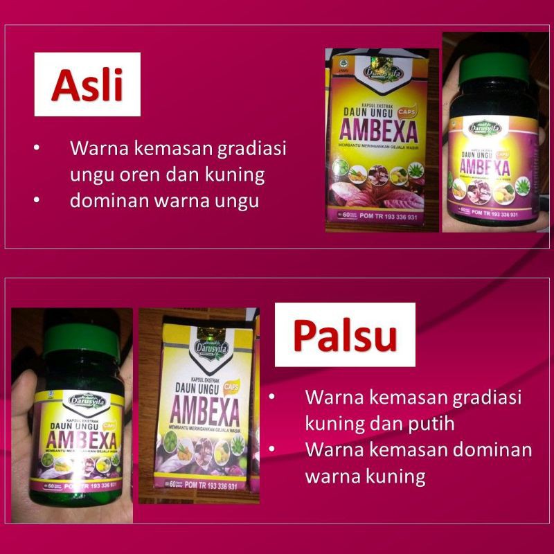 AMBEXA CAPS KAPSUL OBAT WASIR AMBEIEN AMPUH ORIGINAL BPOM HALAL MUI