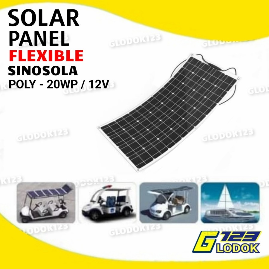 Solar Panel Cell Tenaga Surya Mono Poly Flexible 10WP 20WP