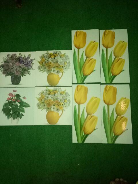 Hiasan Dinding Walldecor Pajangan Dinding Shabby Chic Tulip Wp 11