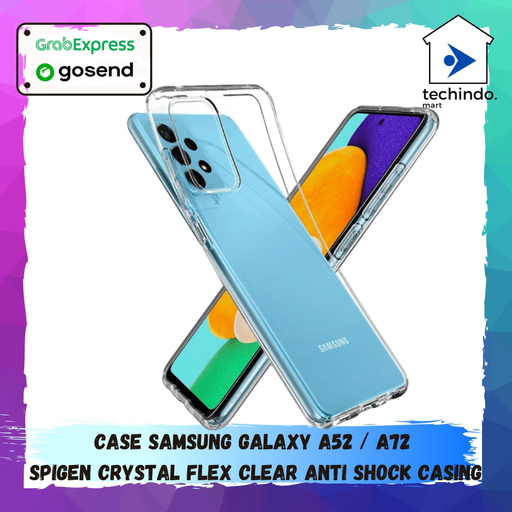 Case Samsung Galaxy A52 / A72 Spigen Crystal Flex Clear Anti Shock Softcase Casing