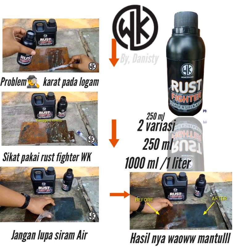 Penghilang karat mesin motor  Rust fight 500ML - Penghilang Kerak, Kotoran, Motor &amp; Mobil/Engine Degreaser