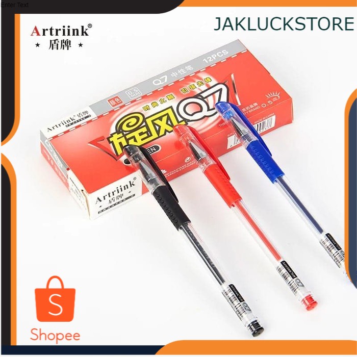 

Gel Pen Pena jel Pulpen Gel Artrink Q7 0.5 MM - Hitam