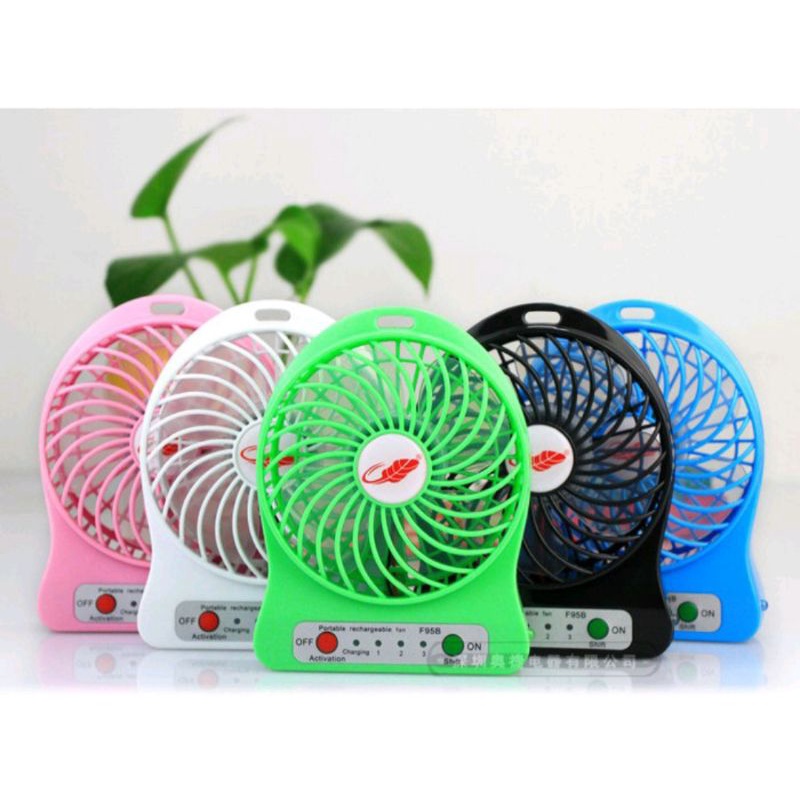 Kipas Angin Mini Listrik USB Portable Mini Fan Recharge Charge Senter/ Kipas Angin Mini